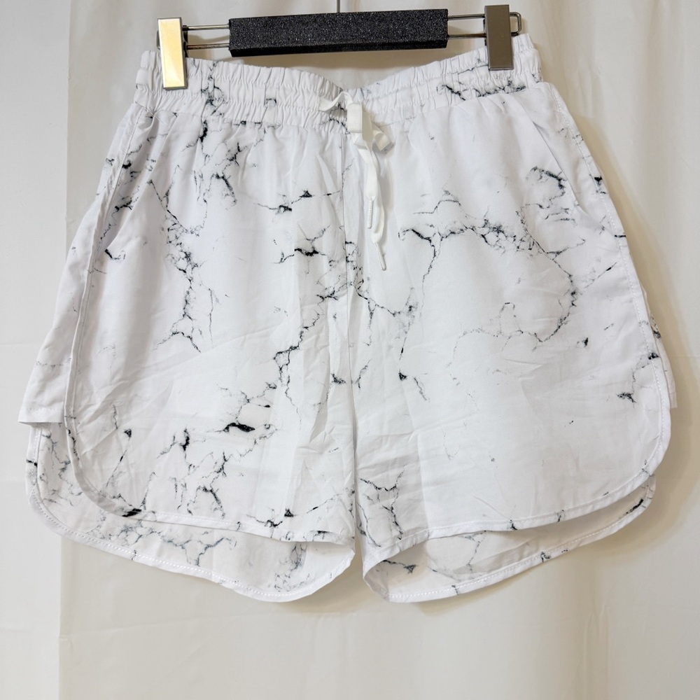 BuffBunny White Marble Women's Shorts